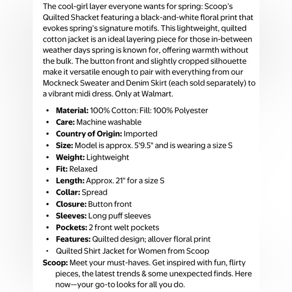 NWT Quilted Cropped Shacket Floral Black and White Women's Jacket - Picture 6 of 7